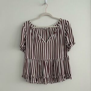 Madewell Flowy Peplum Top